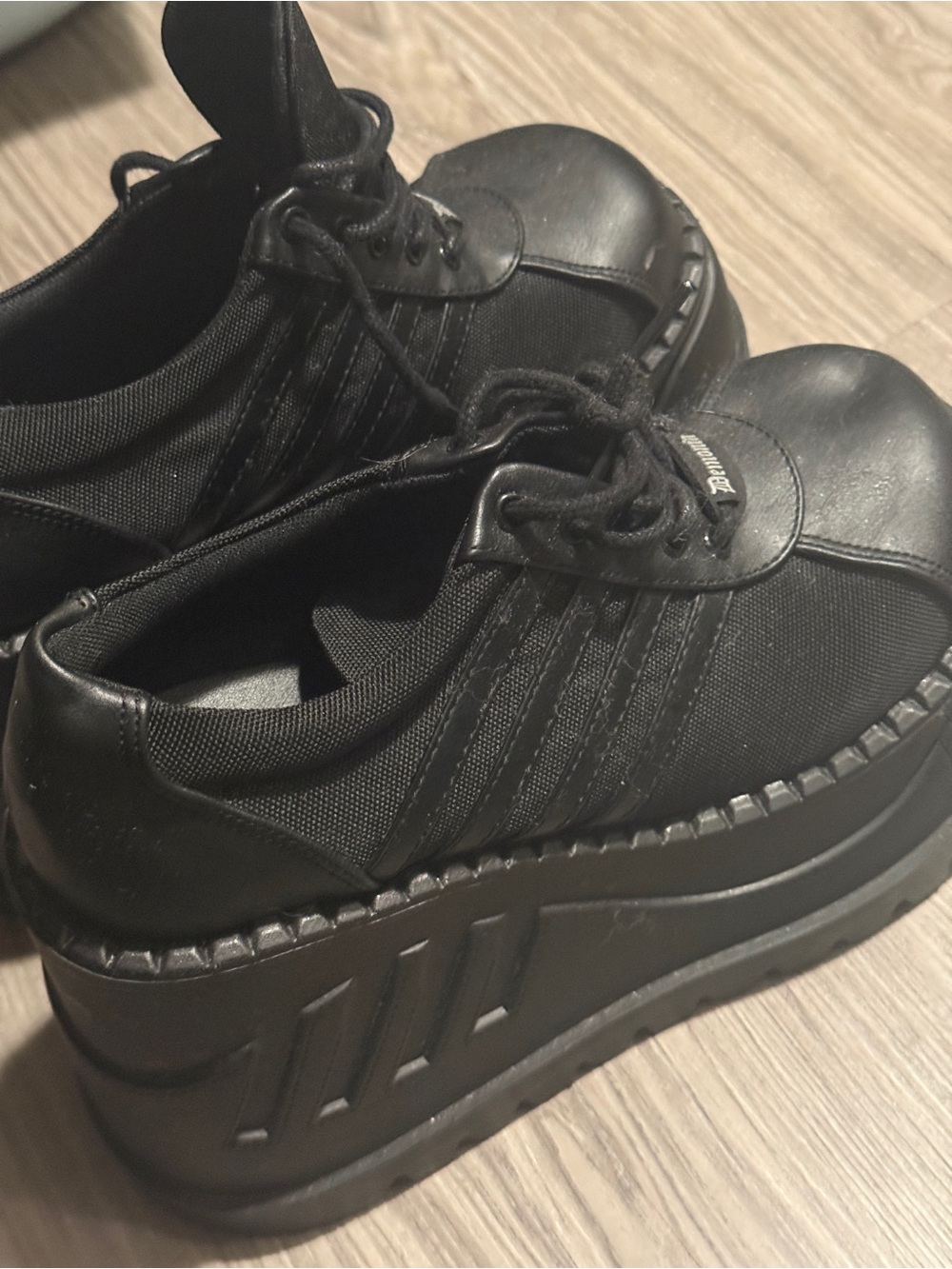 Stomp 08 demoniacult Platform Lace-Up Sneakers - Black